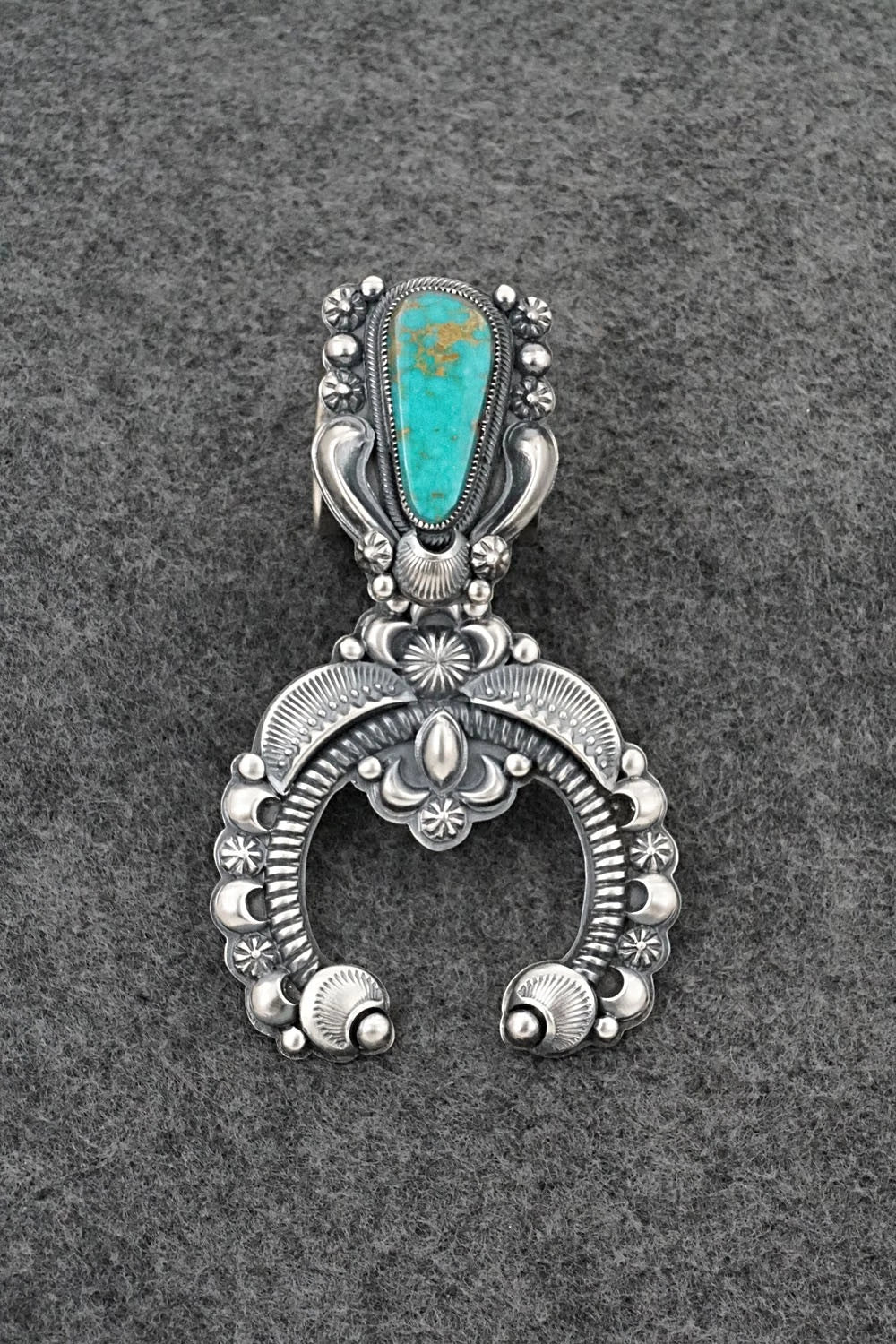 Turquoise & Sterling Silver Pendant - Delbert Gordon
