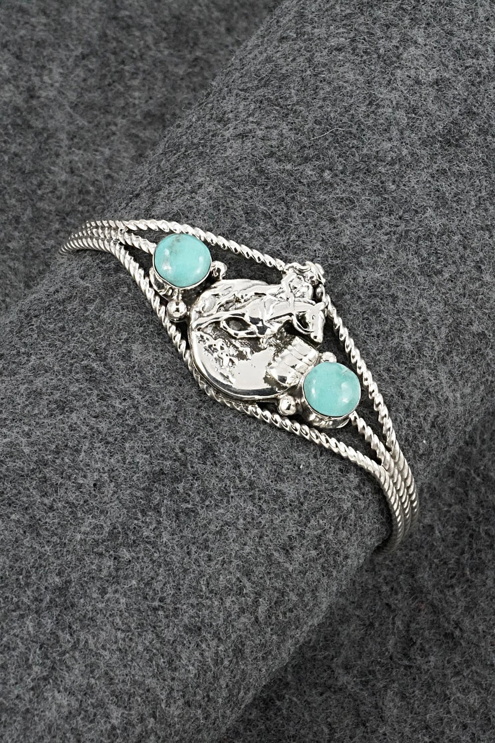 Turquoise & Sterling Silver Bracelet - Marie Bahe