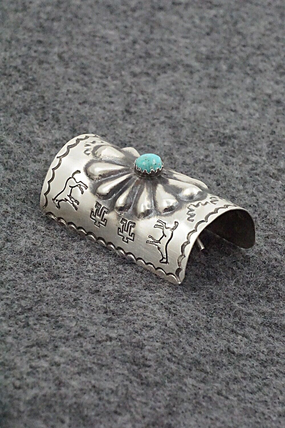 Turquoise & Sterling Silver Hair Pin - Arlene Soce