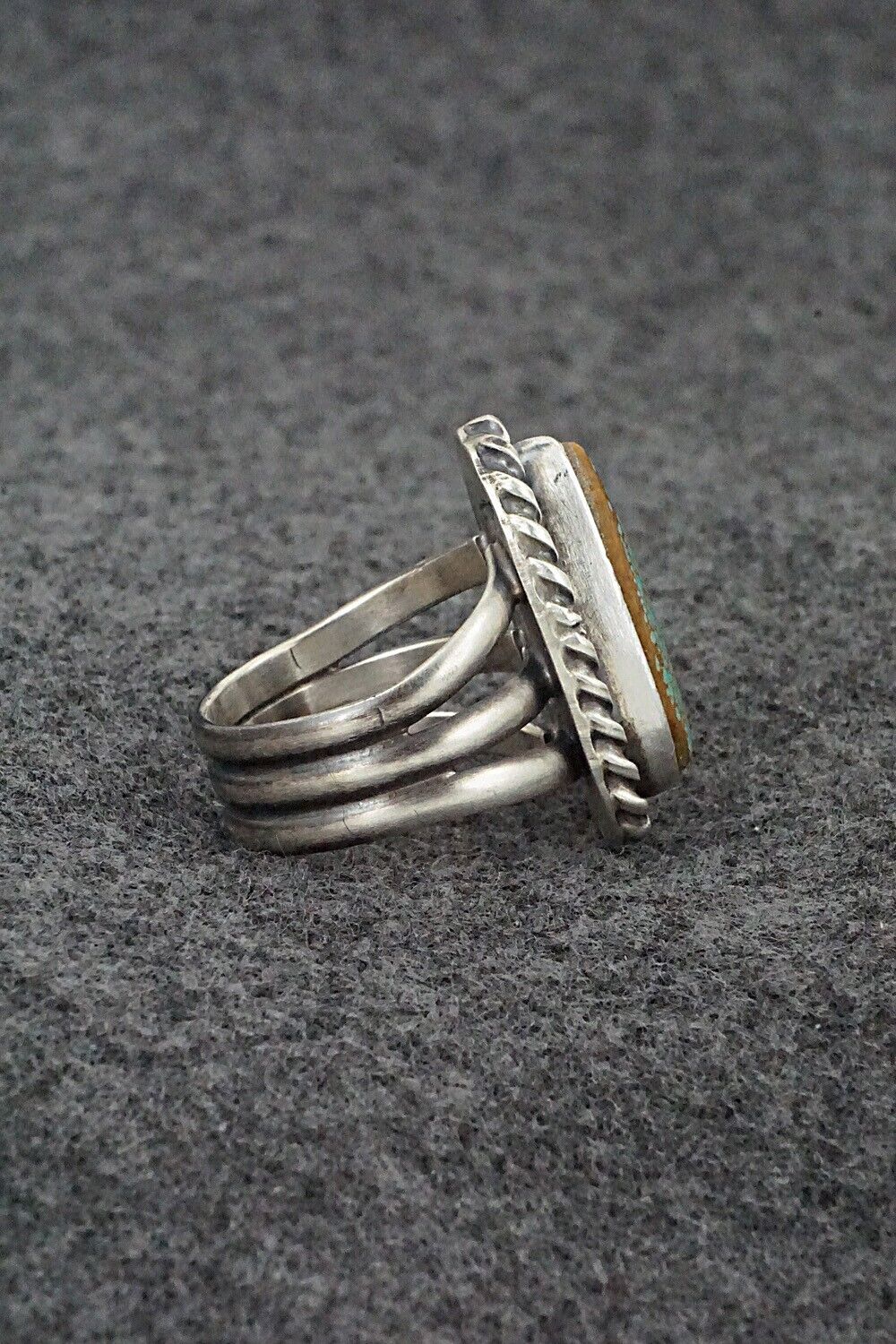 Turquoise & Sterling Silver Ring - Kathleen Livingston - Size 7