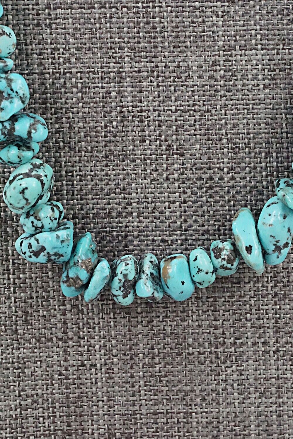 Turquoise & Sterling Silver Necklace 22" - Louise Joe