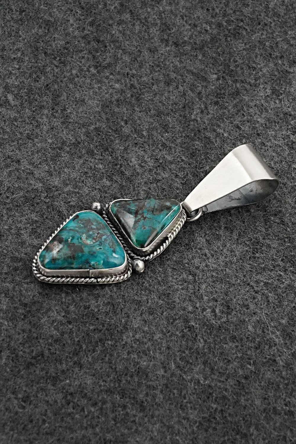 Turquoise & Sterling Silver Pendant - Eugene Gruber