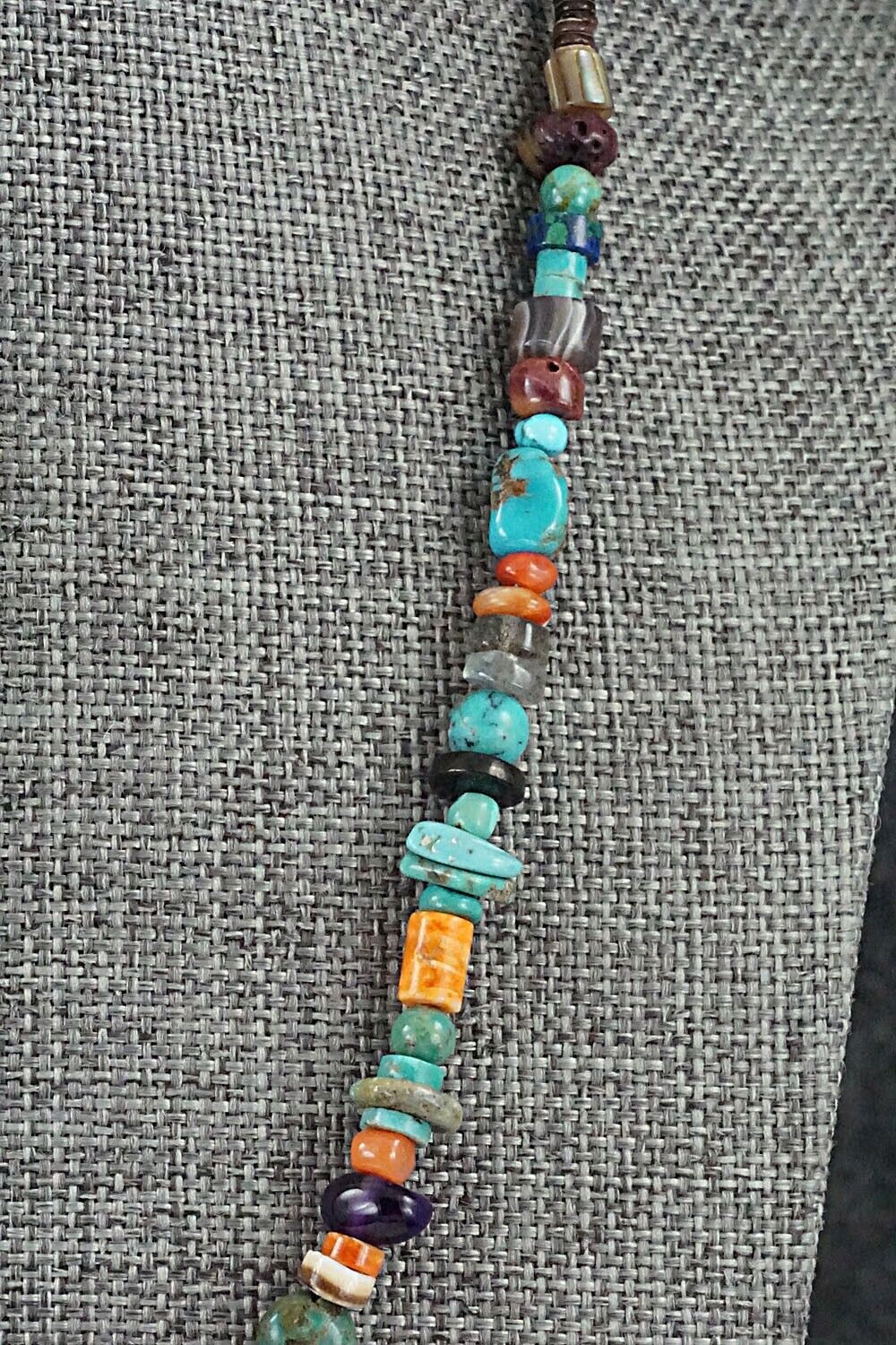 Multi-Stone and Sterling Silver Necklace - Helen Tsosie