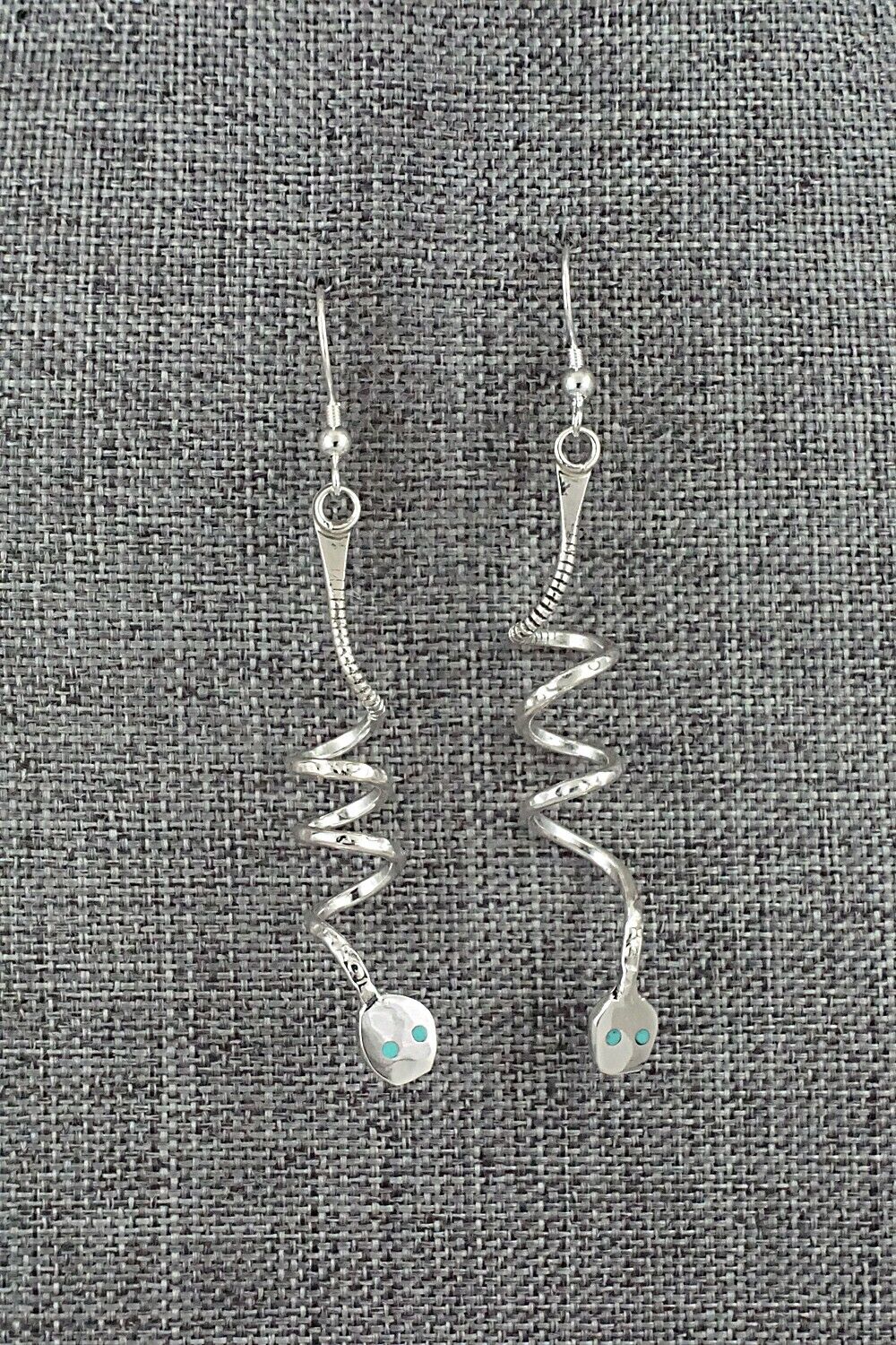 Turquoise & Sterling Silver Earrings - Joy Calavaza