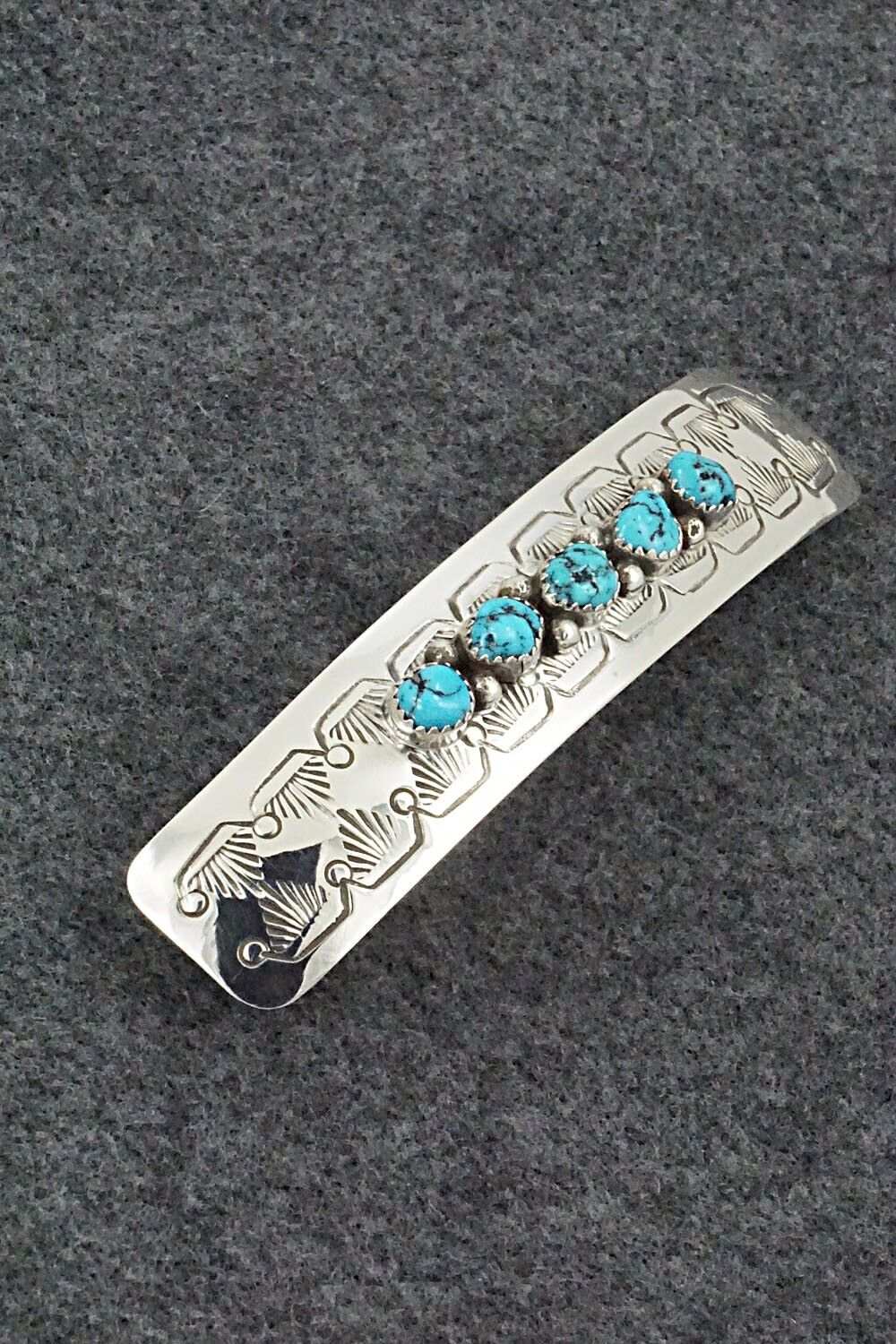 Turquoise & Sterling Silver Hair Barrette - Jolene Begay