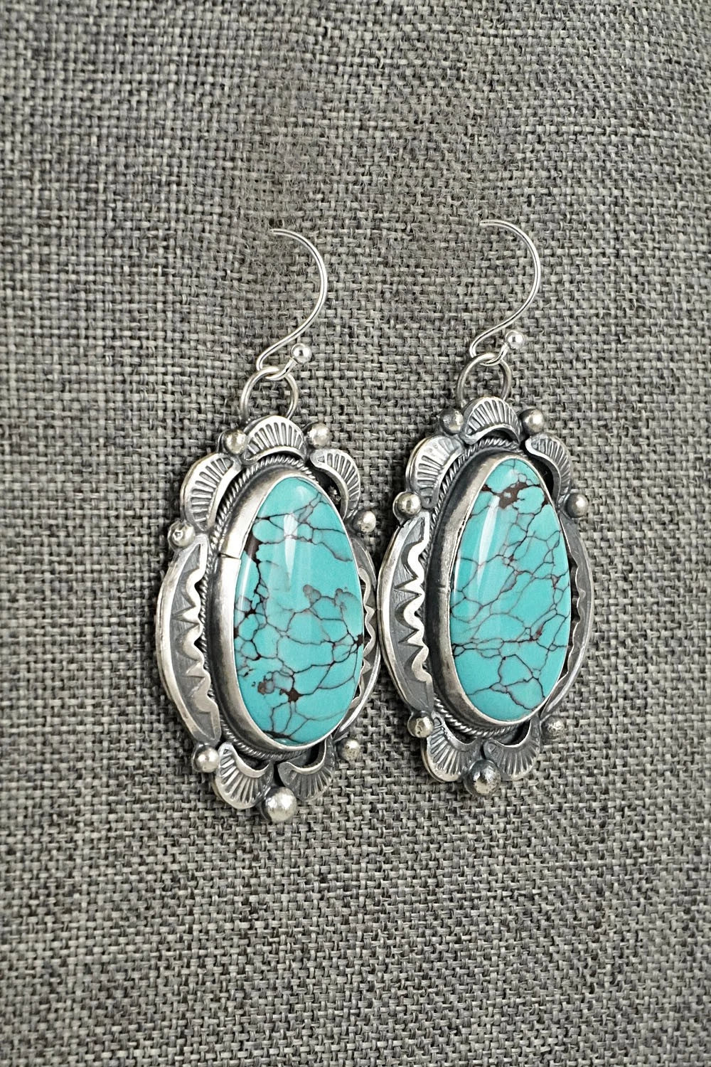 Turquoise & Sterling Silver Earrings - Jackson Hoskie