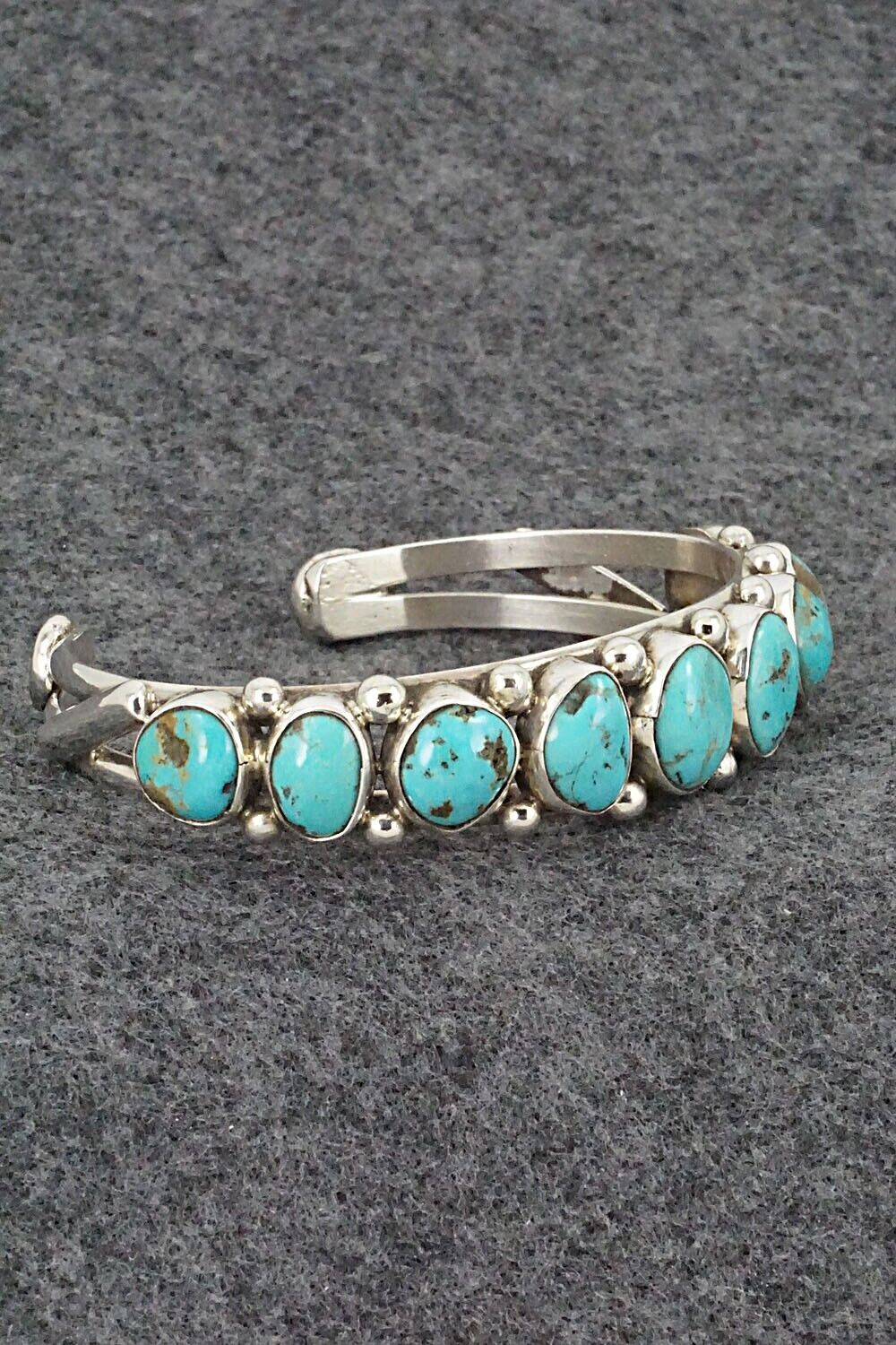 Turquoise & Sterling Silver Bracelet - Priscilla Reeder