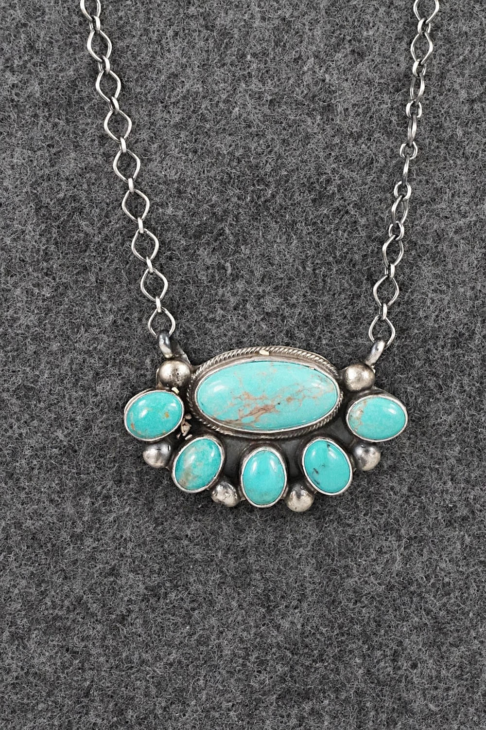 Turquoise & Sterling Silver Necklace - Kathleen Livingston
