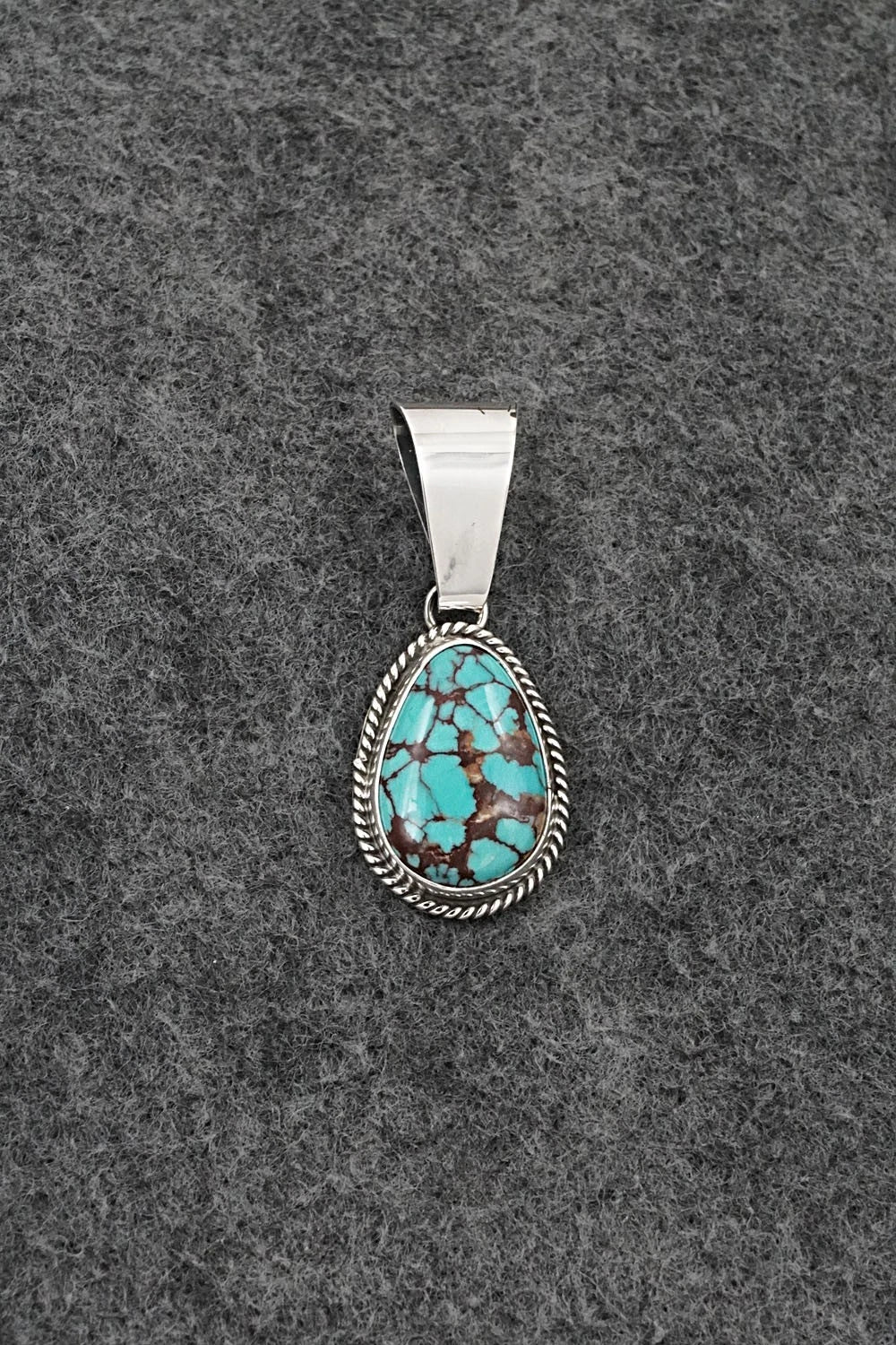 Turquoise & Sterling Silver Pendant - Eugene Gruber