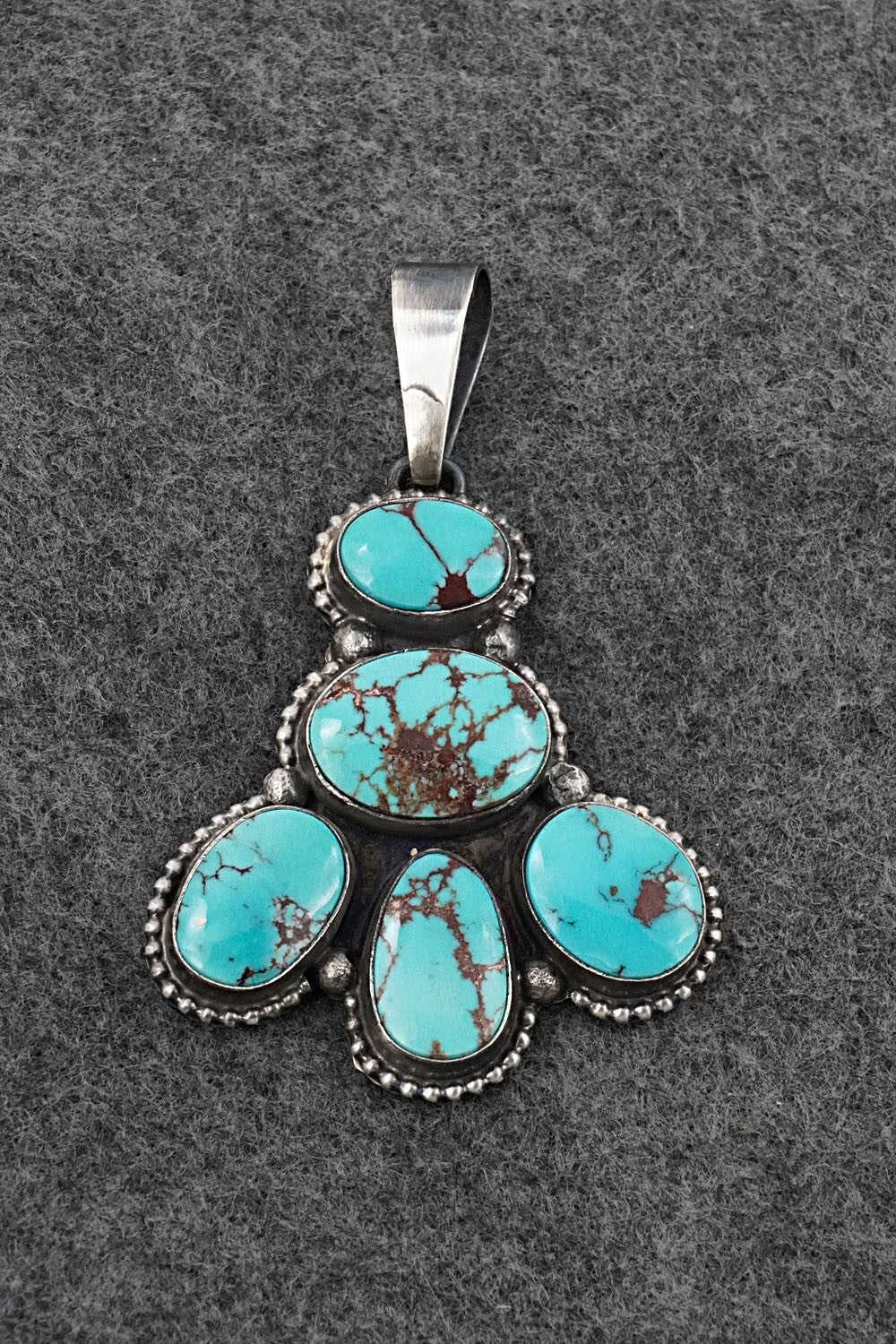 Turquoise & Sterling Silver Pendant and Earrings Set - Darrin Livingston
