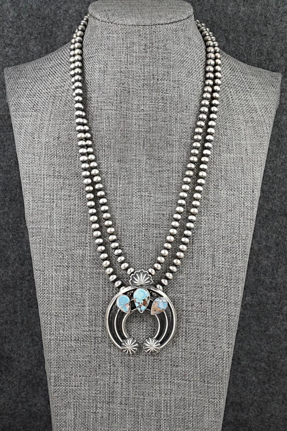 Turquoise & Sterling Silver Necklace - Davey Morgan