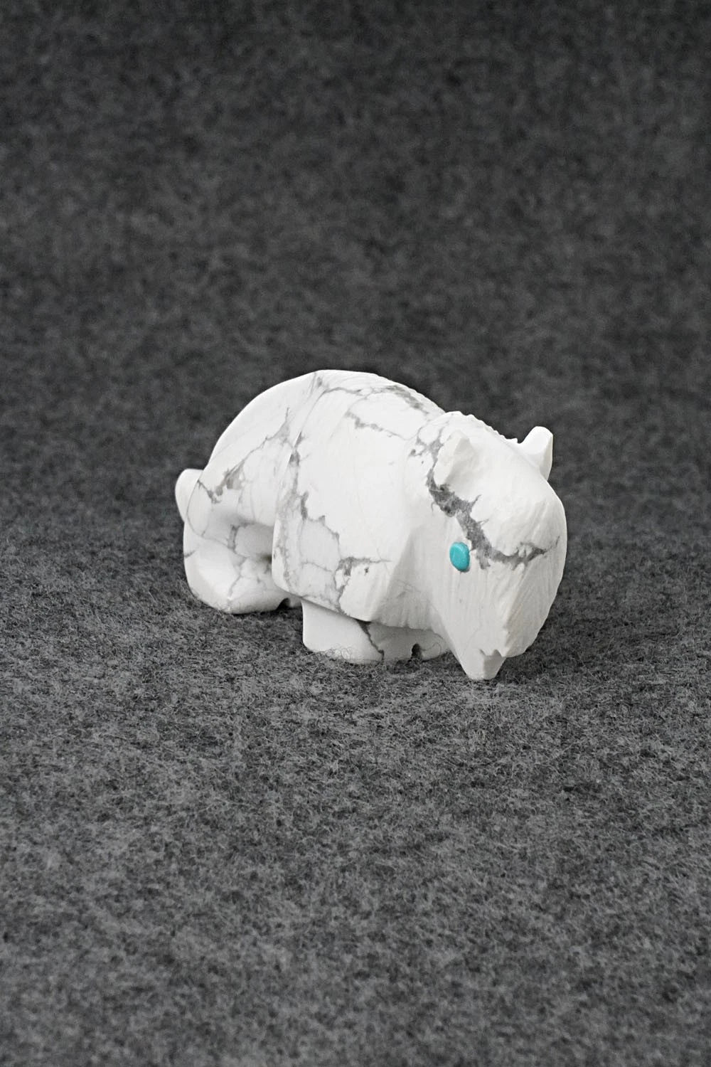 Buffalo Zuni Fetish Carving - Ronnie Lunasee