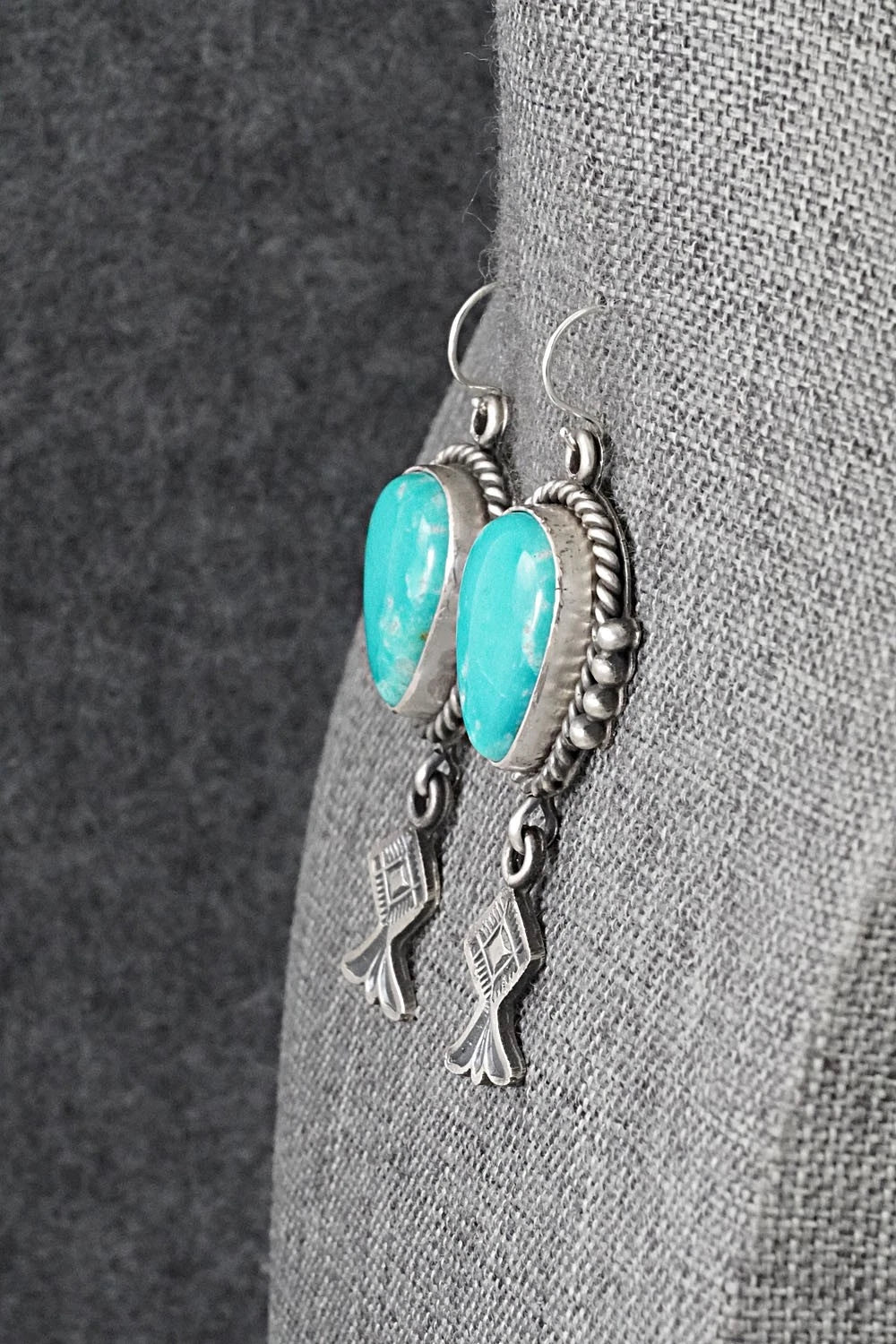 Turquoise & Sterling Silver Earrings - Michael Calladitto