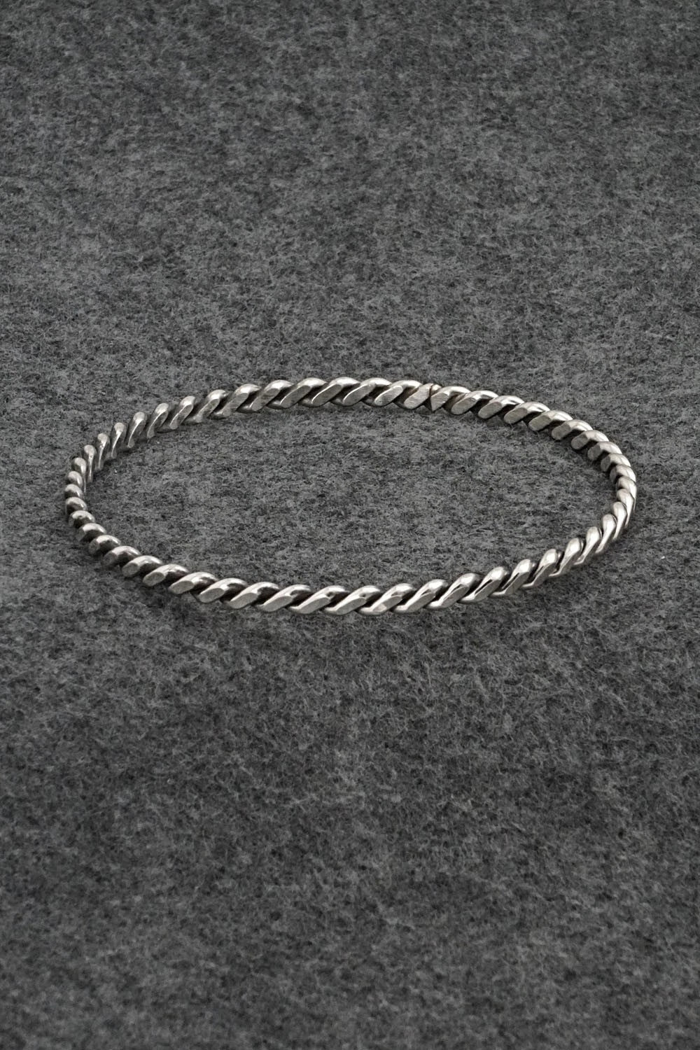 Sterling Silver Bangle Bracelet - Elaine Tahe