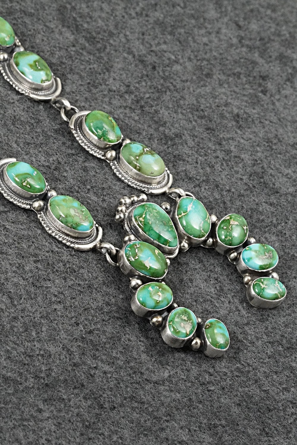 Turquoise & Sterling Silver Squash Blossom Set - Kathleen Livingston