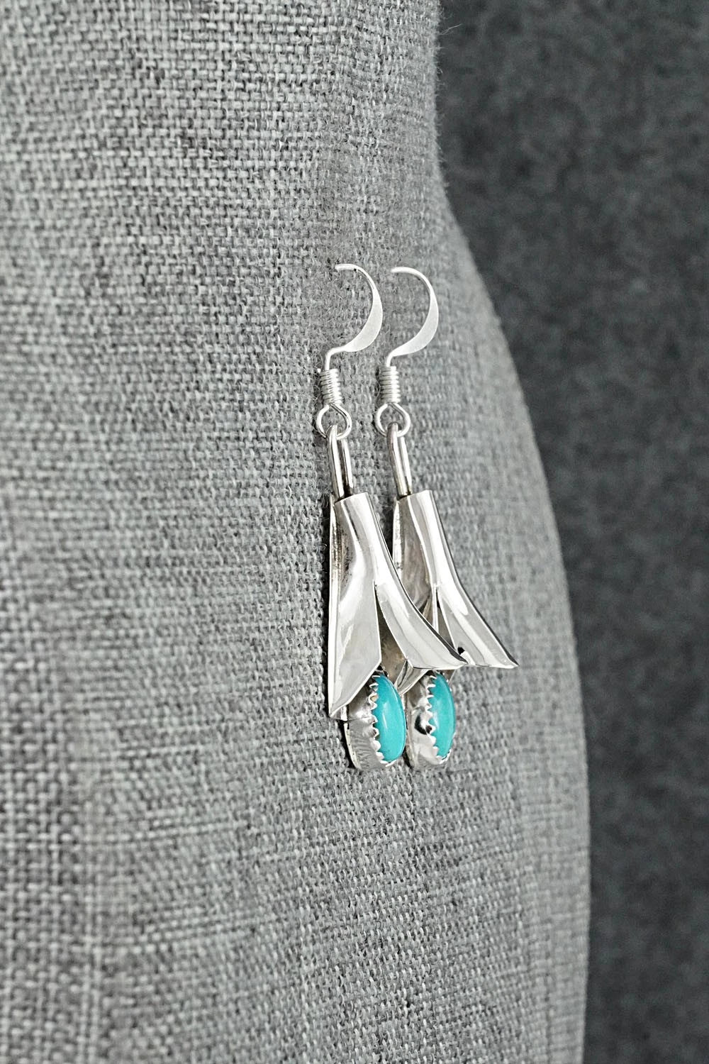 Turquoise & Sterling Silver Earrings - Louise Yazzie