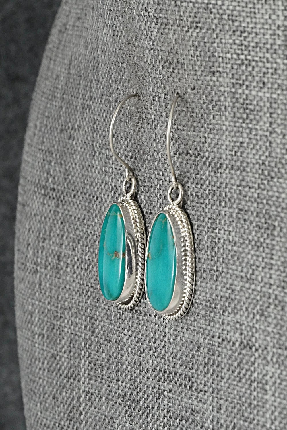 Turquoise & Sterling Silver Earrings - Rosemary Saunders