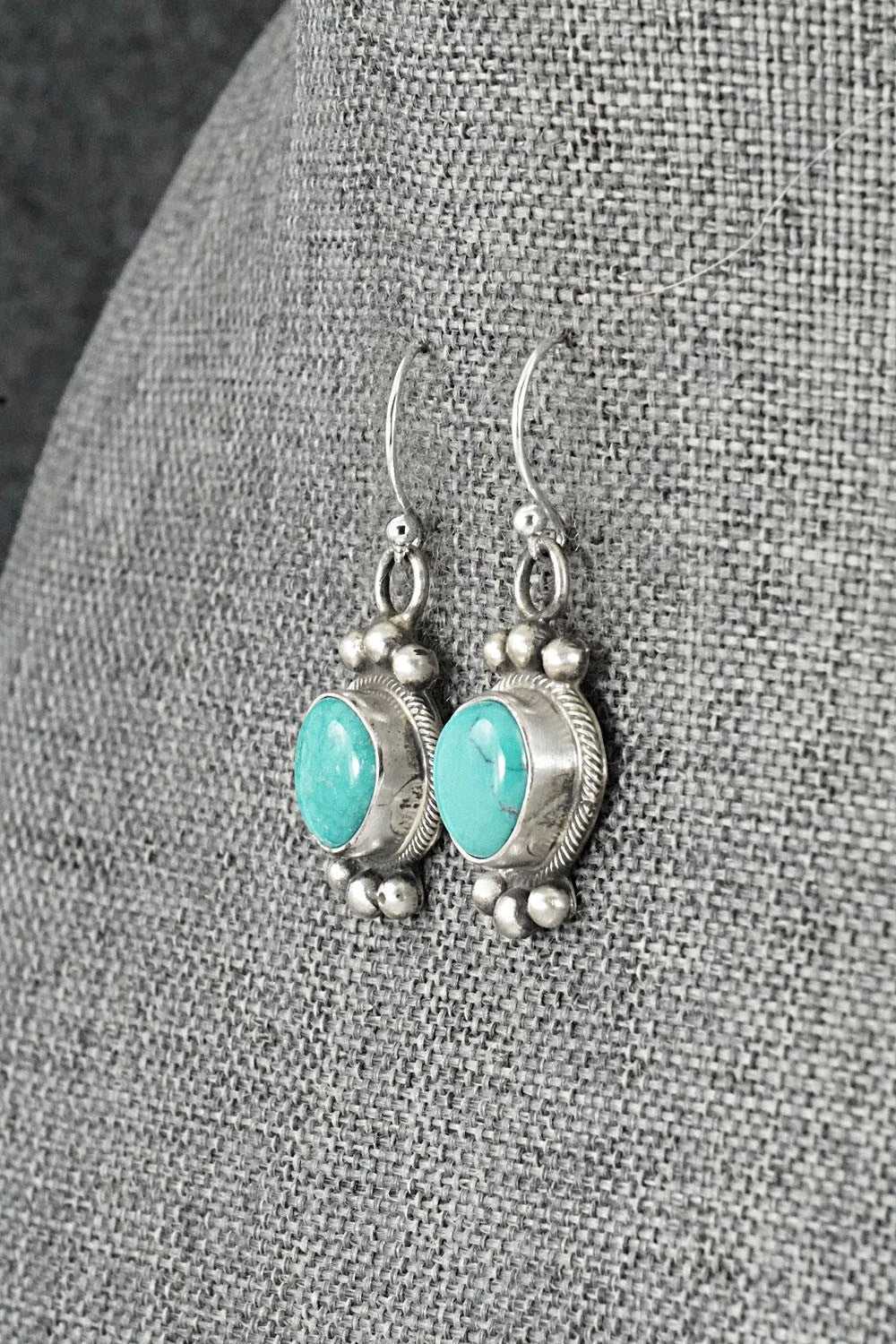 Turquoise & Sterling Silver Necklace and Earrings Set - Paul Livingston