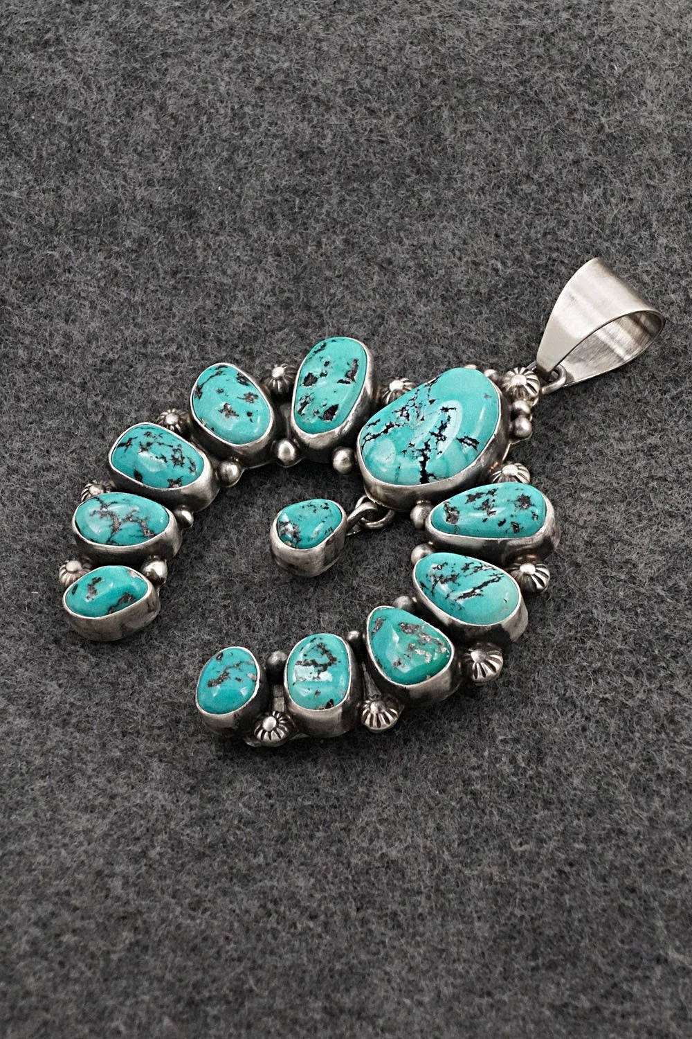 Turquoise & Sterling Silver Naja Pendant - Kathleen Livingston