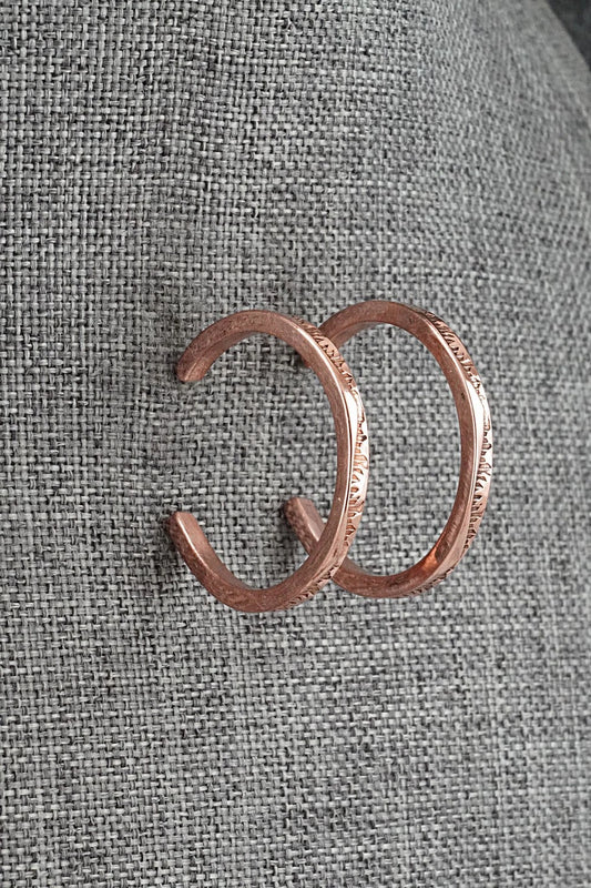 Copper Hoop Earrings - Elaine Tahe