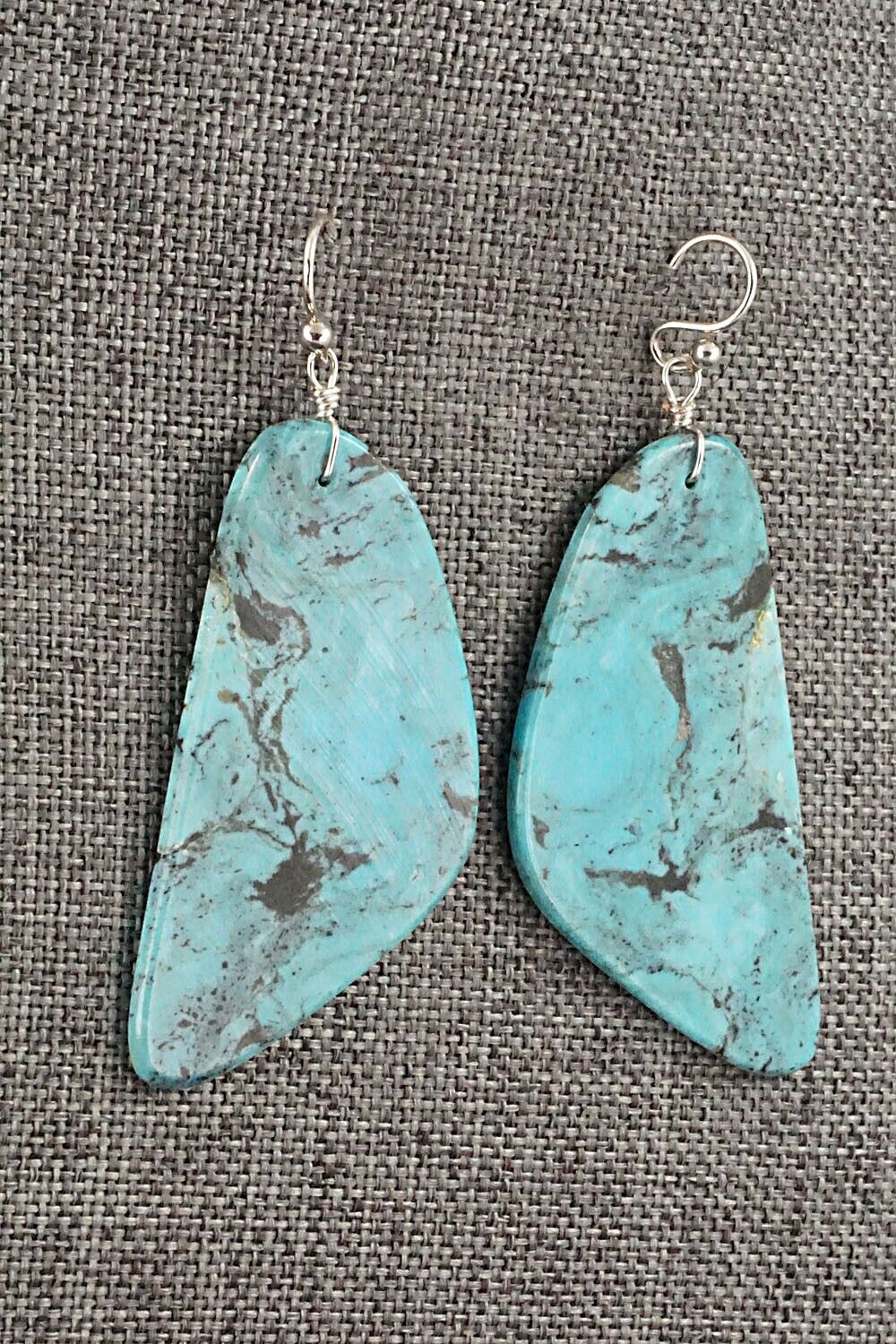 Turquoise & Sterling Silver Earrings - Ella Mae Garcia