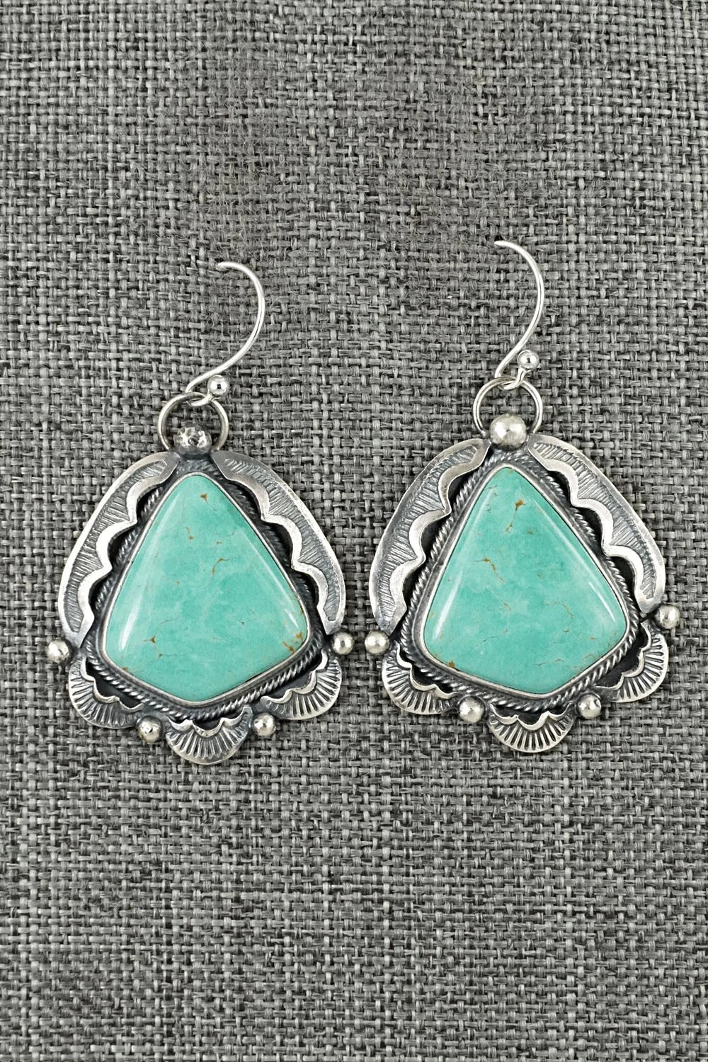 Turquoise & Sterling Silver Earrings - Jackson Hoskie