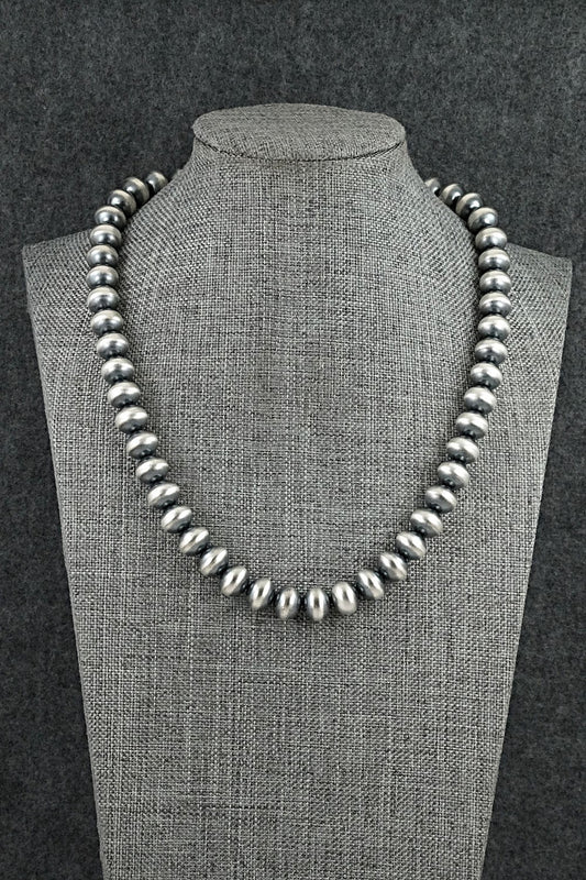 Sterling Silver Navajo Pearl Necklace 18" - Tonisha Haley