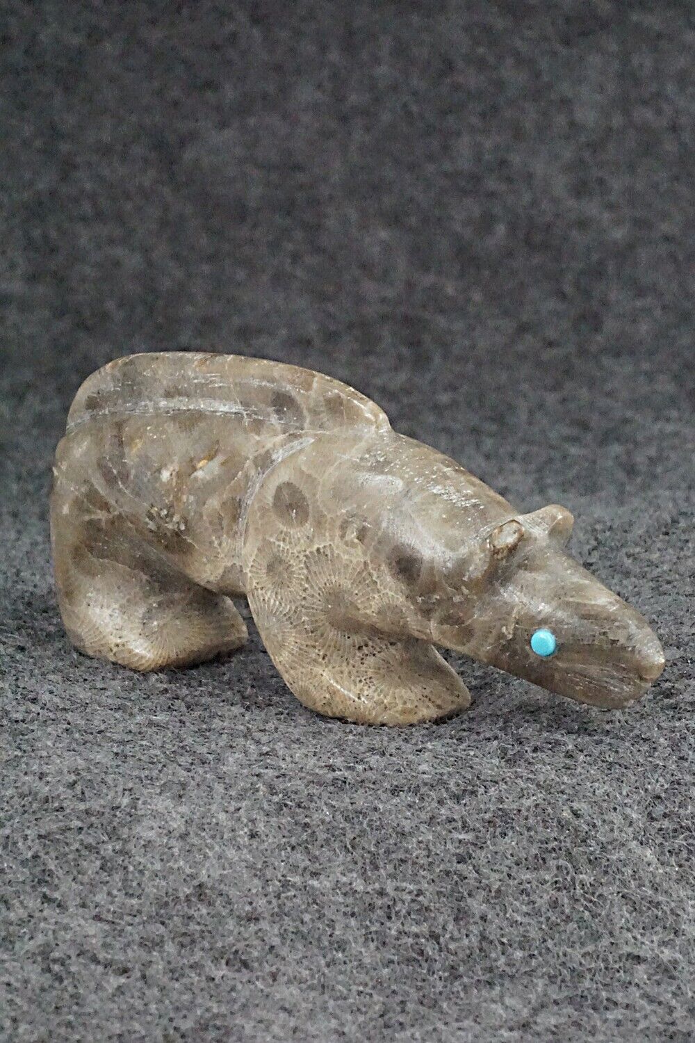 Mountain Lion Zuni Fetish Carving - Ronnie Lunasee