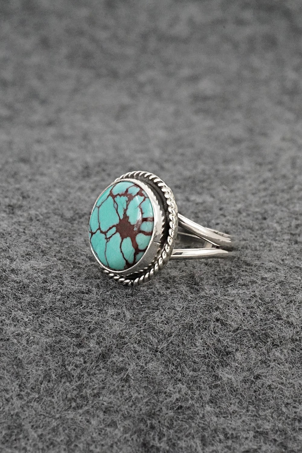 Turquoise & Sterling Silver Ring - Eugene Gruber - Size 6