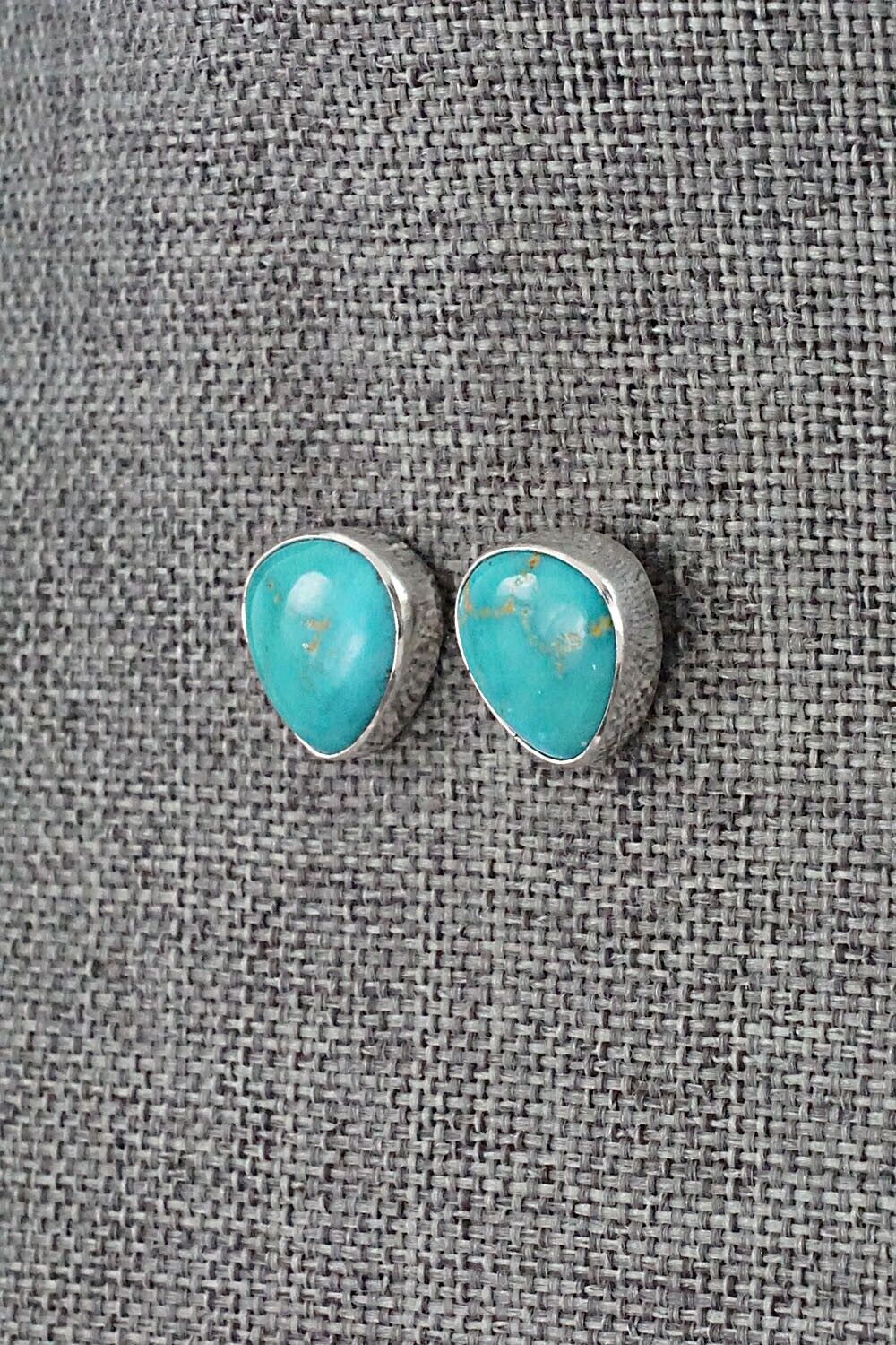 Turquoise & Sterling Silver Earrings - Marco Begaye