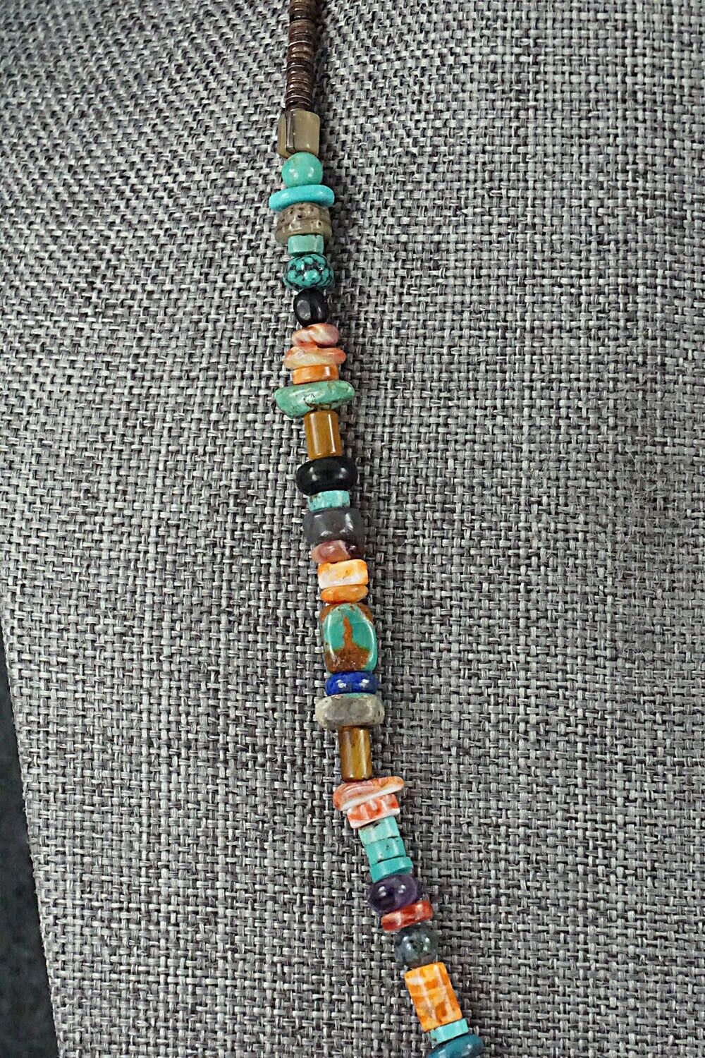 Multi-Stone and Sterling Silver Necklace - Helen Tsosie
