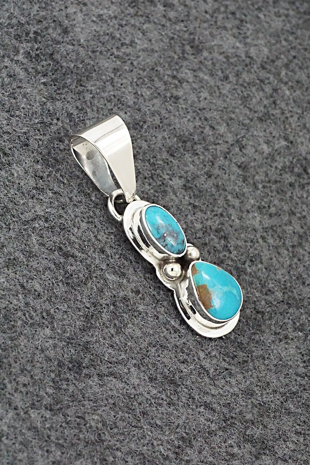 Turquoise & Sterling Silver Pendant - Kathleen Livingston