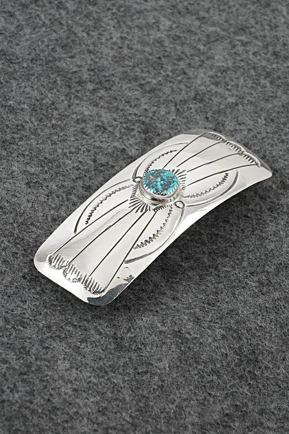 Turquoise & Sterling Silver Hair Barrette - Jolene Begay