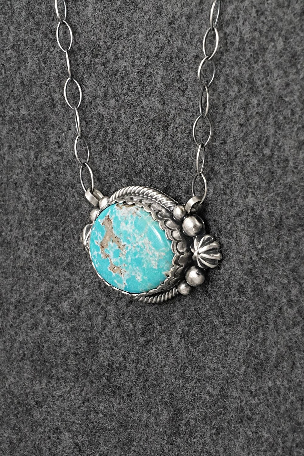 Turquoise & Sterling Silver Necklace - Mark Yazzie