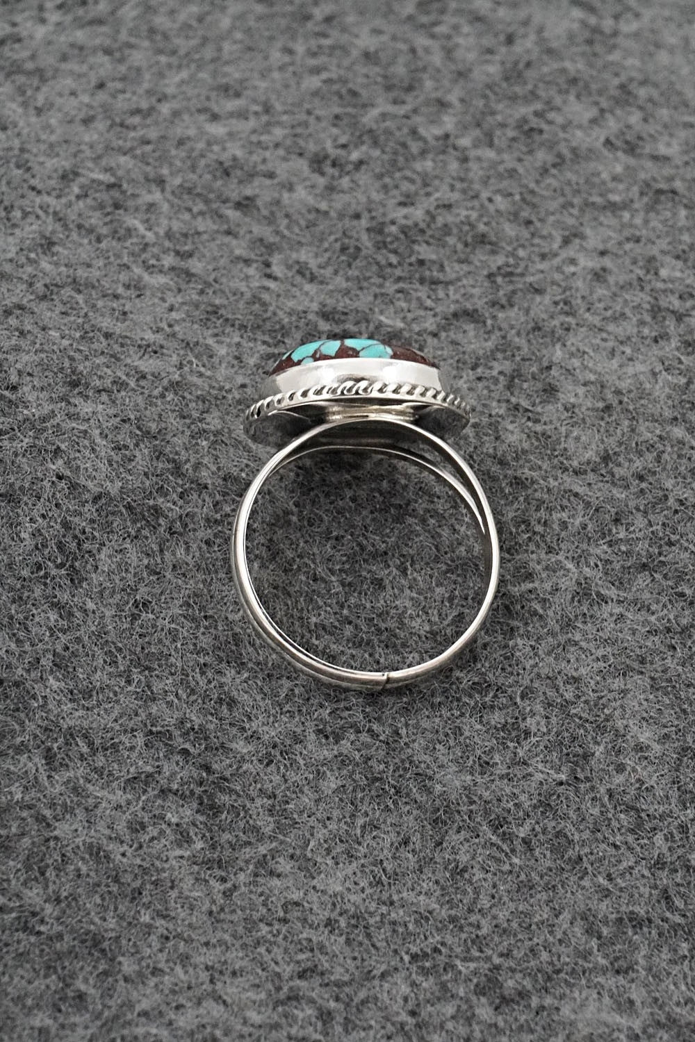 Turquoise & Sterling Silver Ring - Eugene Gruber - Size 8