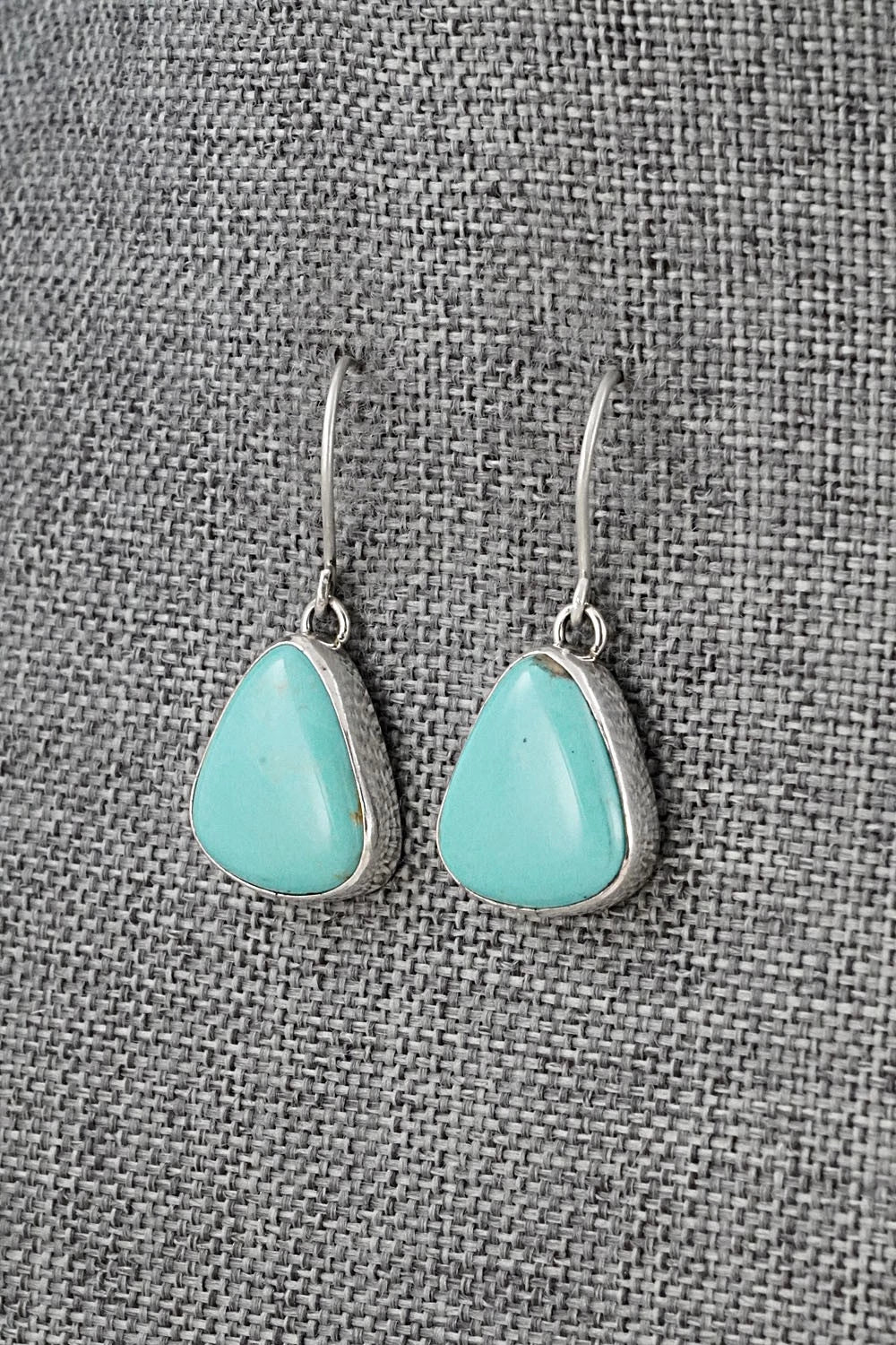 Turquoise & Sterling Silver Earrings - Eugene Gruber