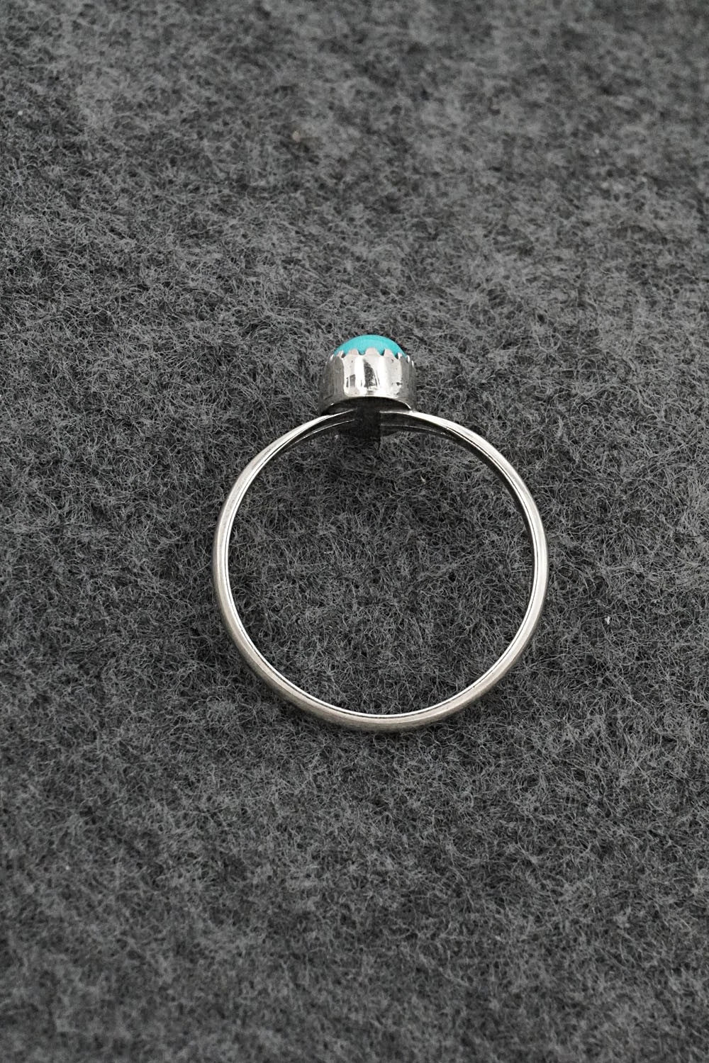 Turquoise & Sterling Silver Ring - Matthew Gordon - Size 8.75