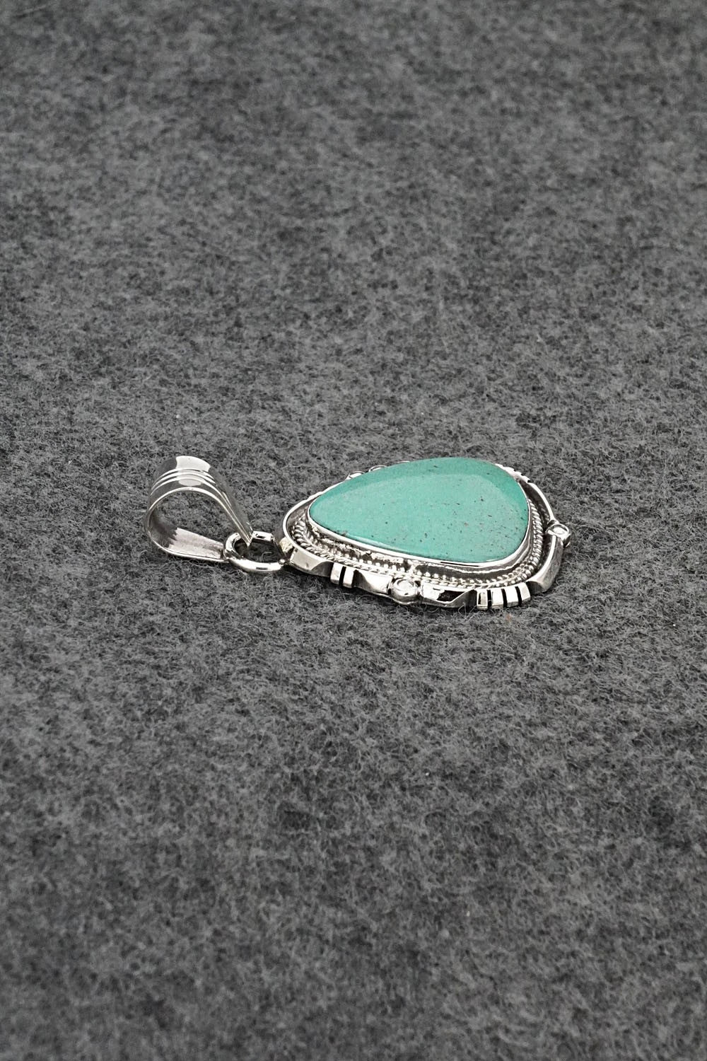 Turquoise & Sterling Silver Pendant - Marita Benally
