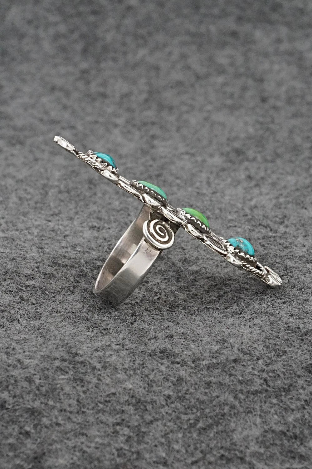 Turquoise & Sterling Silver Ring - Priscilla Reeder - Size 8.5
