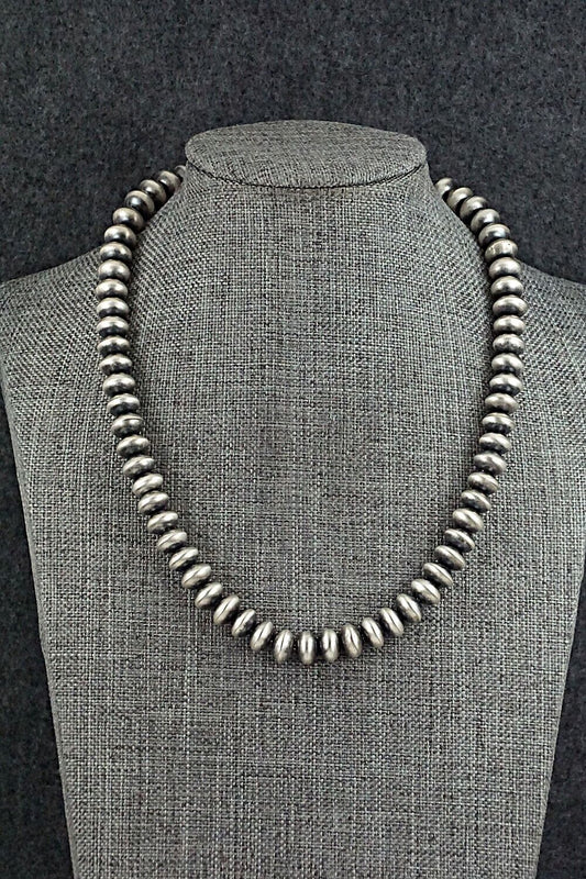 Sterling Silver Navajo Pearl Necklace - Dorinda Mariano
