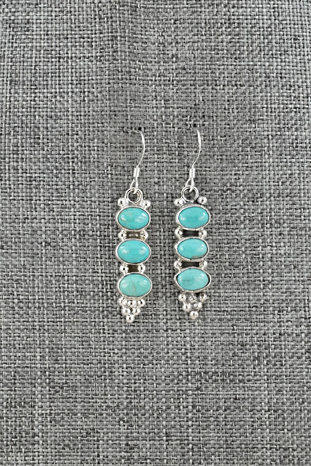 Turquoise & Sterling Silver Earrings - Gary Shorty