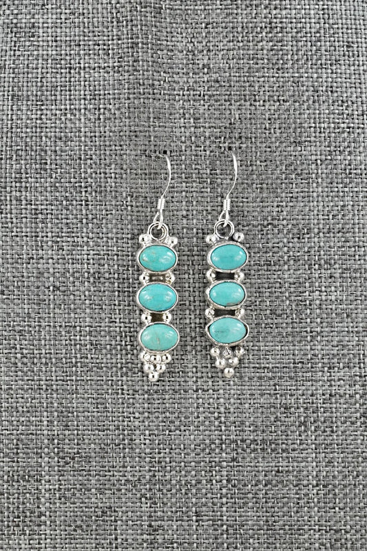Turquoise & Sterling Silver Earrings - Gary Shorty