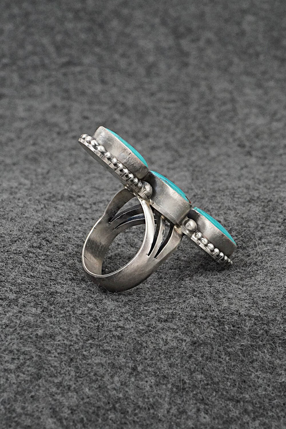 Turquoise & Sterling Silver Ring - Darrin Livingston - Size 7