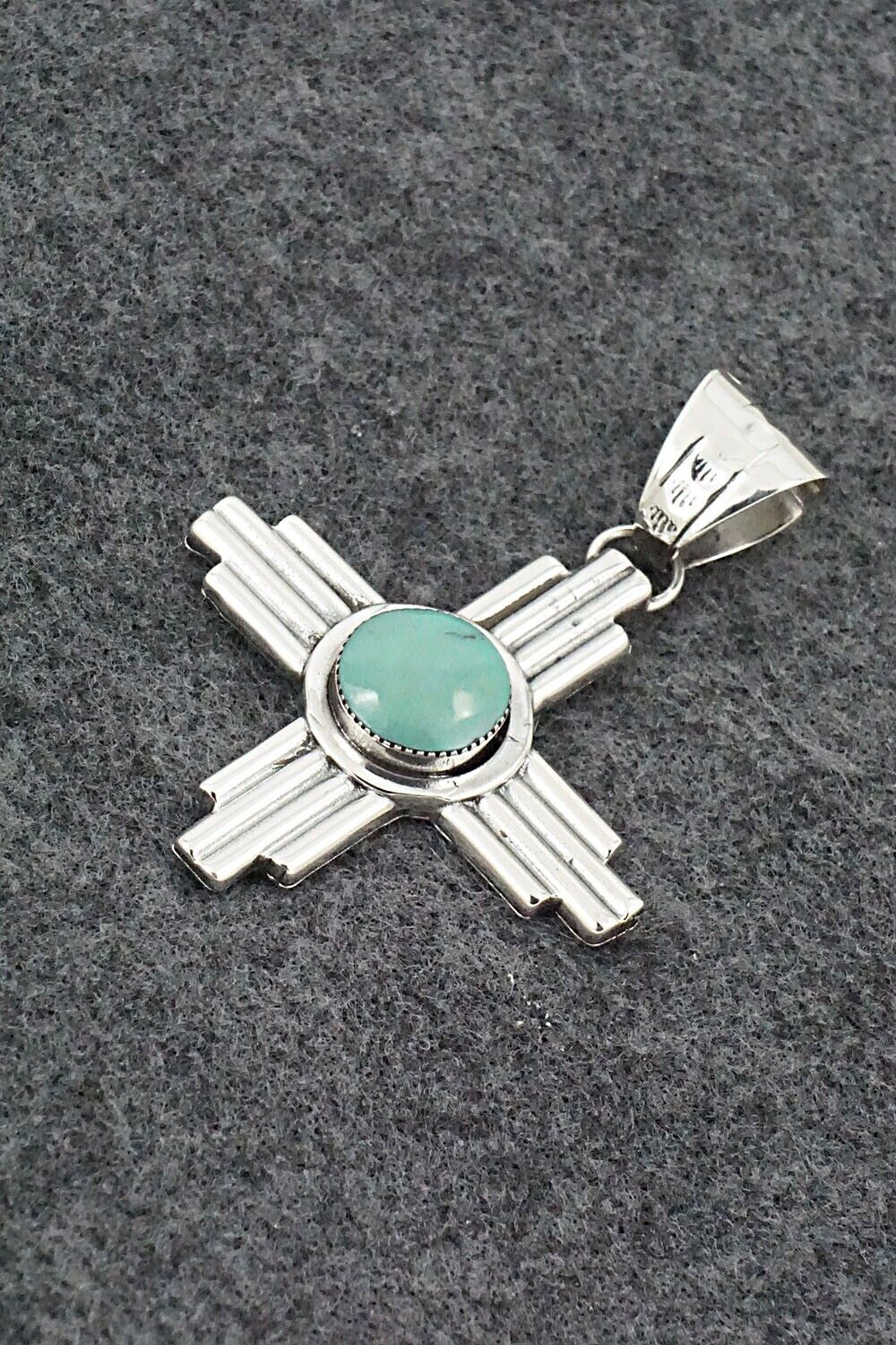 Turquoise & Sterling Silver Pendant - Ryntanna Yazzie
