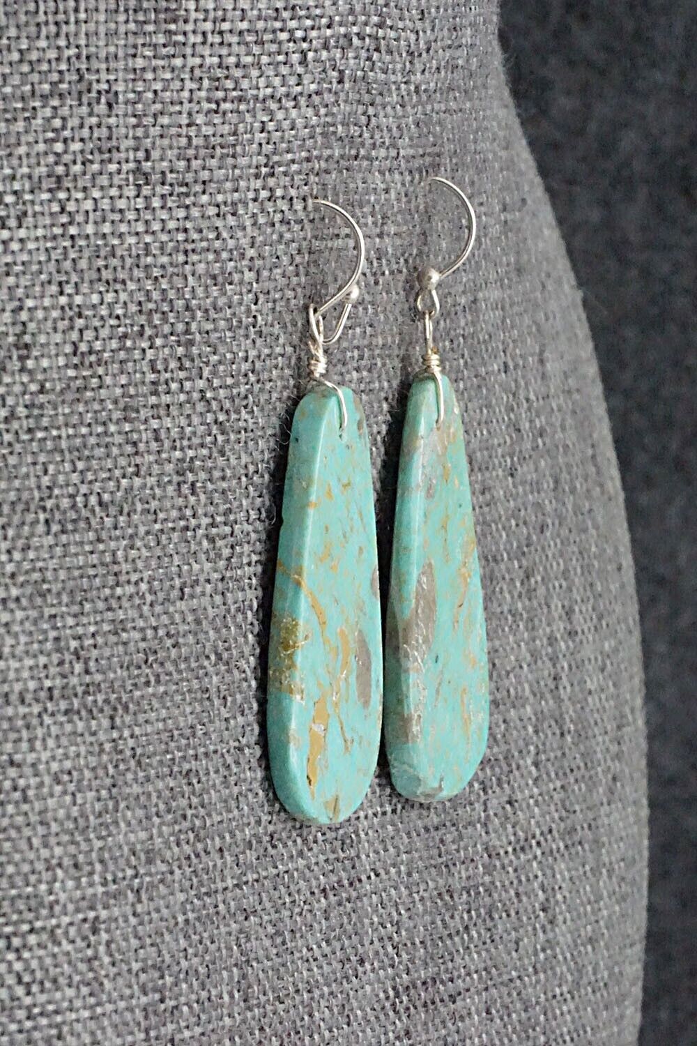 Turquoise & Sterling Silver Earrings - Joe Garcia