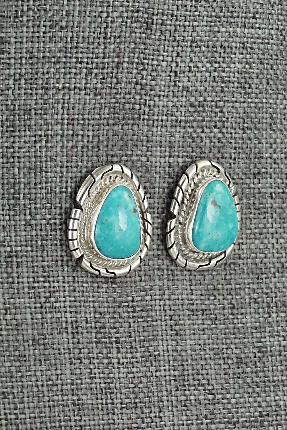 Turquoise & Sterling Silver Earrings - Peggy Skeets