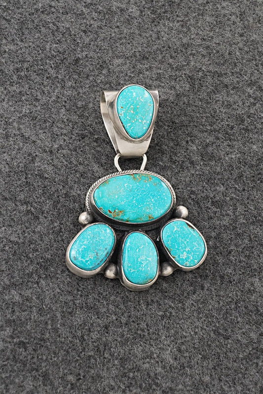 Turquoise & Sterling Silver Pendant - Kathleen Livingston