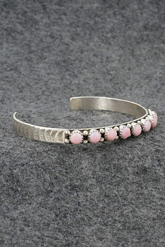 Pink Conch & Sterling Silver Bracelet - Gaynell Parker