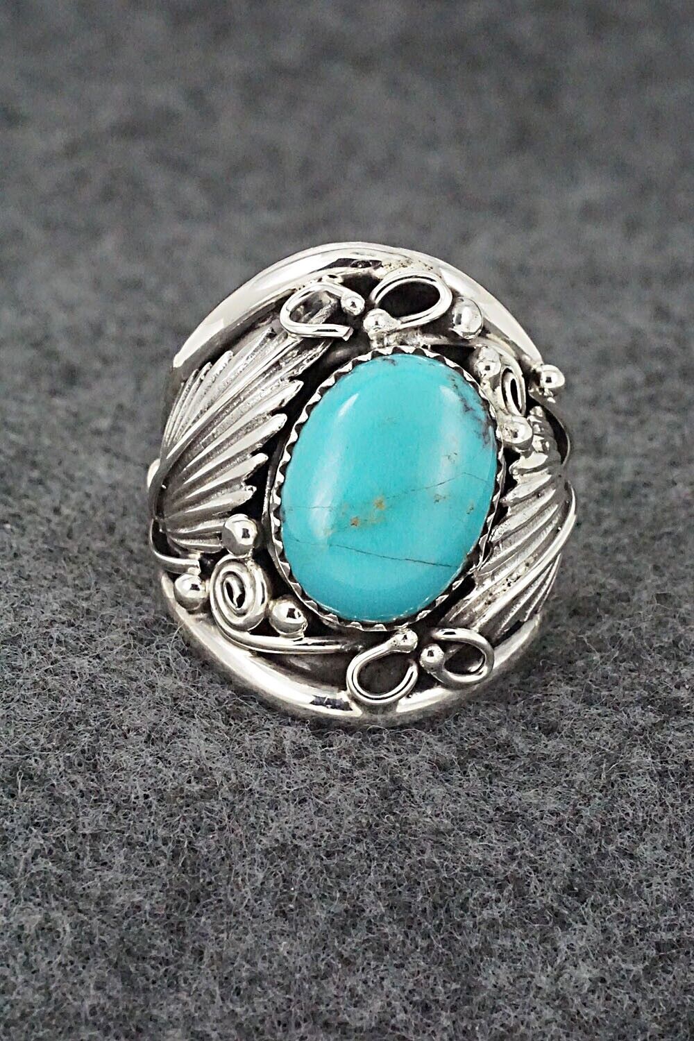 Turquoise & Sterling Silver Ring - Jeannette Saunders - Size 10