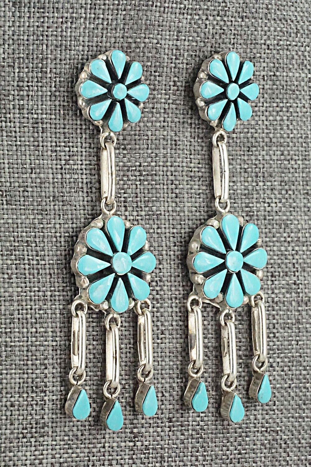 Turquoise & Sterling Silver Earrings - Arlo Kanteena